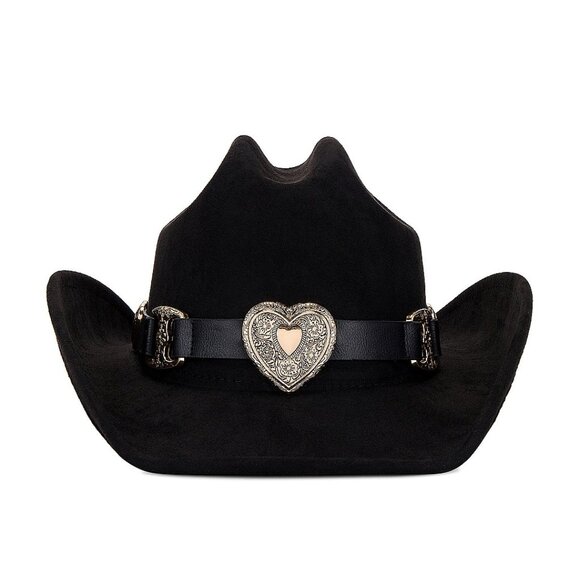 8 Other Reasons Gold Heart Cowboy Hat in Black